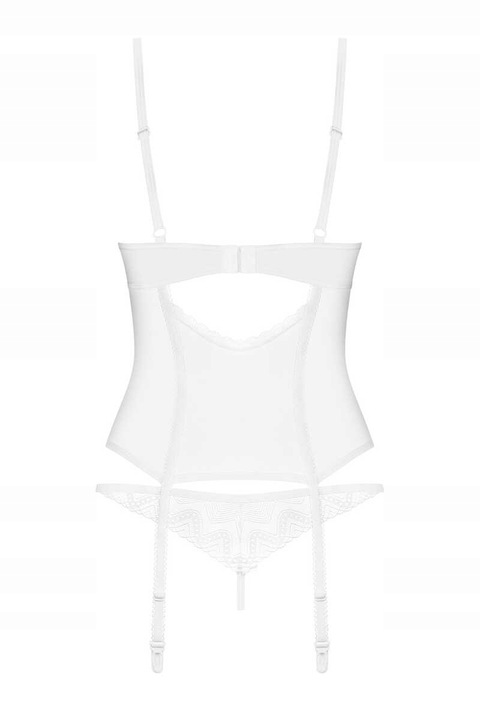 Obsessive Gorset i stringi Alissium biały XS/S