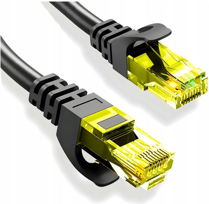 PRZEWÓD INTERNETOWY ETHERNET RJ45 CZARNY 20m KABEL SIECIOWY LAN CAT 6 UTP