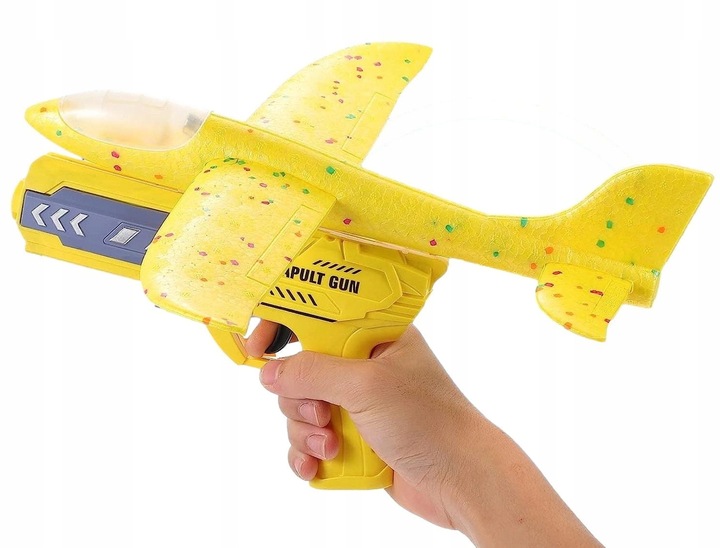 PISTOLET WYRZUTNIA SAMOLOTÓW ZE ŚWIATŁEM RZUTKA samolot LED