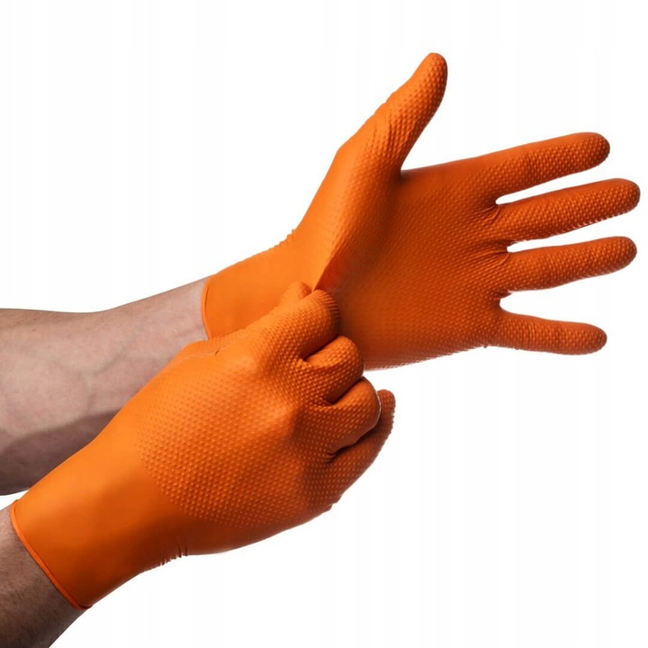 Rękawice Nitrylowe Mercator GOGRIP ORANGE Pomarańczowe 50 sztuk XL
