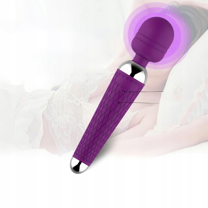 SILIKONOWY WIBRATOR, MOCNY MASAŻER ŁECHTACZKI, WAND - MEGA ORGAZM DO MASAŻU