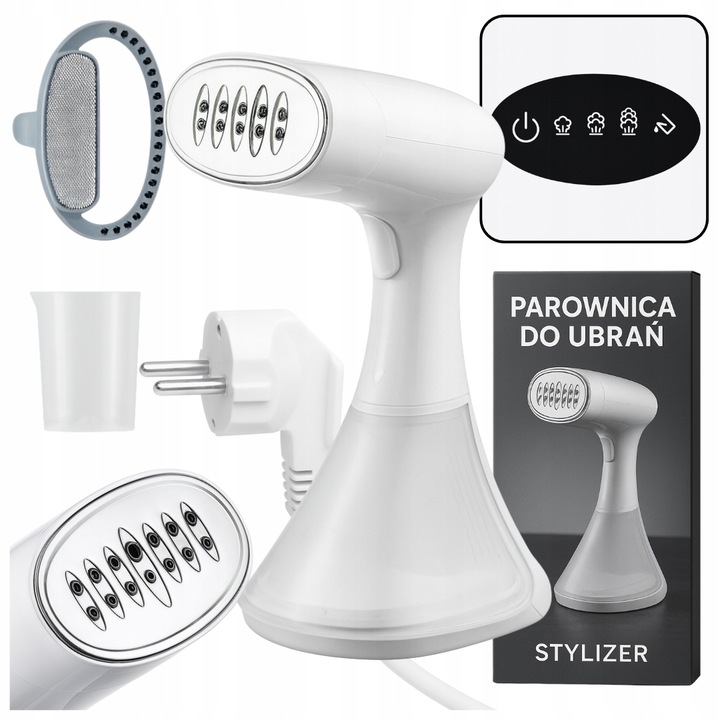 PAROWNICA RĘCZNA ŻELAZKO PAROWE DO UBRAŃ ZASŁON FIRANEK mocne STEAMER