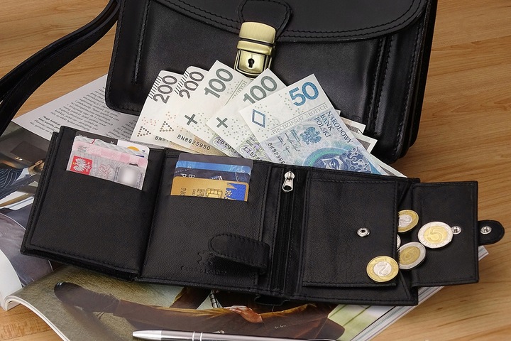 SKÓRZANY Męski Portfel ROZBUDOWANY Miękka Skóra