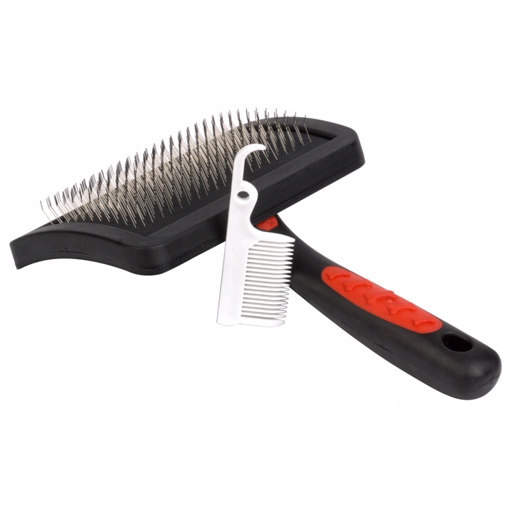 PUDLÓWKA Szczotka dla psa długowłosego CZARNA