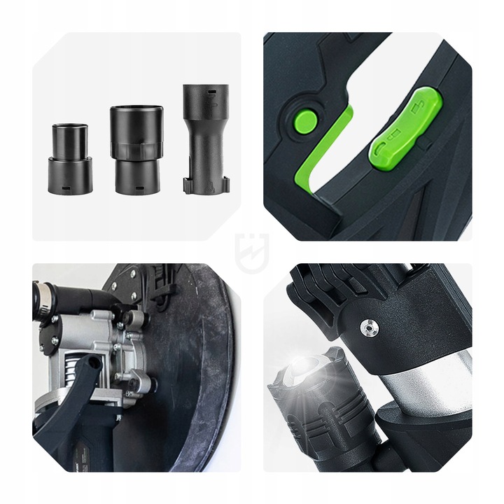 SZLIFIERKA ŻYRAFA DO GIPSU GŁADZI TYNKU LED DWIE GŁOWICE PAPIER X24