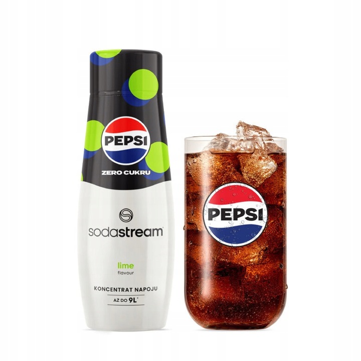 Zestaw Syrop do wody SodaStream PEPSI LIME Zero 3x440 ml + Torba
