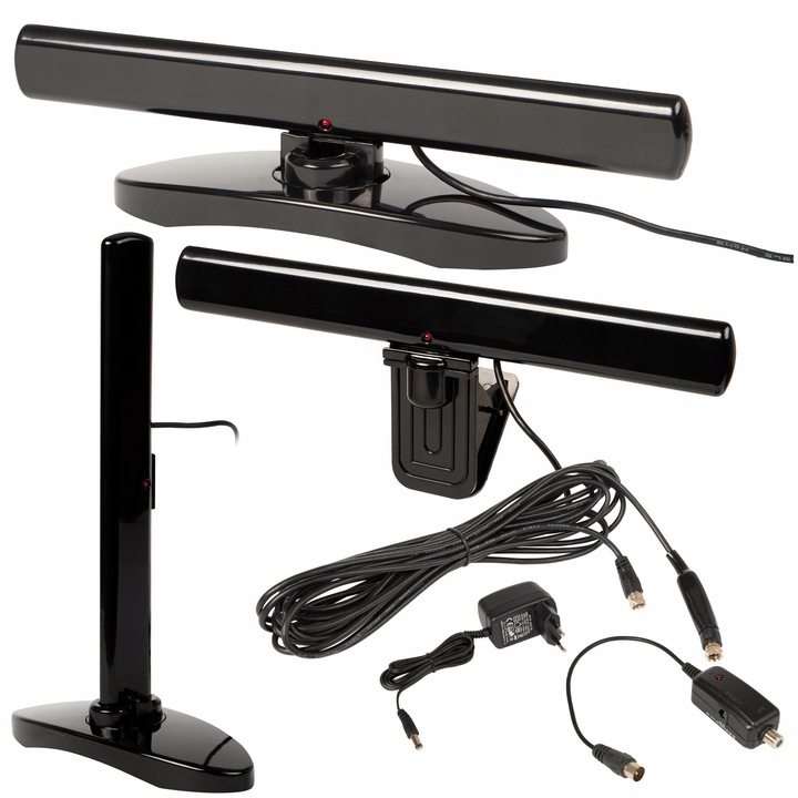 ANTENA TV POKOJOWA WEWNĘTRZNA ZEWNĘTRZNA 4K LTE DVB-T2 AKTYWNA MUX-8 MOCNA