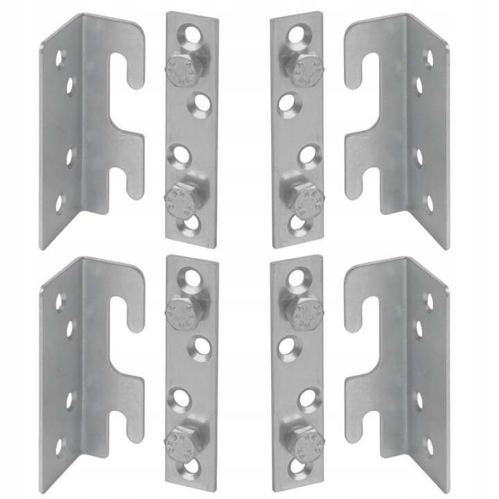 ŁĄCZNIK KĄTOWY DO ŁÓŻKA ZŁĄCZE MEBLOWE BLACHA KĄTOWNIK- 8 ELEMENTÓW+