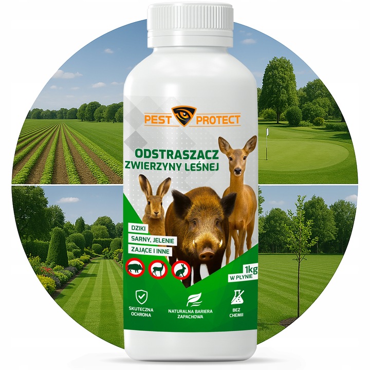 ODSTRASZACZ ŚRODEK NA DZIKI SARNY JELENIE ZAJĄCE PŁYN W PŁYNIE PEST