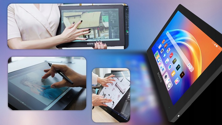 BOSTO A5 Tablet graficzny EKRANOWY 15,6" 2w1 ANDROID 15,6" DOTYK przenośny