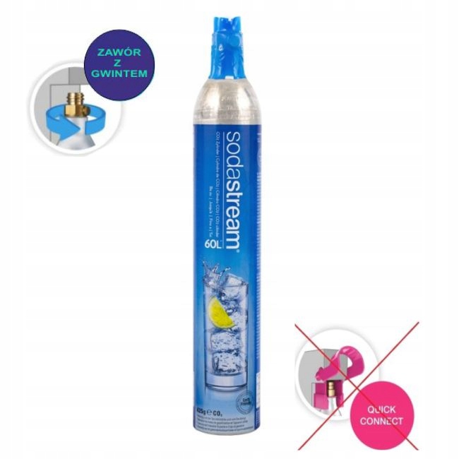 Butla nabój CO2 do saturatora Sodastream Philips Aarke Brita Dafi
