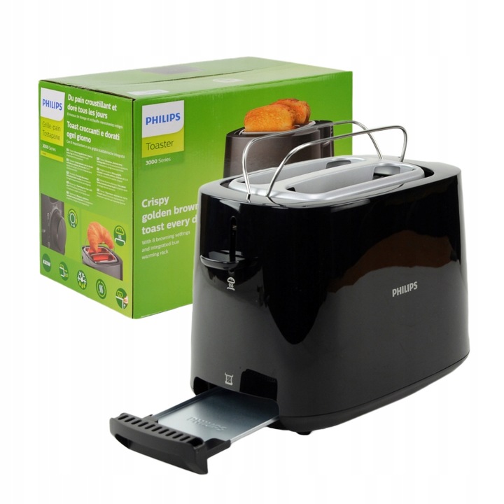 Toster PHILIPS Daily Collection HD2581/90 830W RUSZT 2 kromki 8