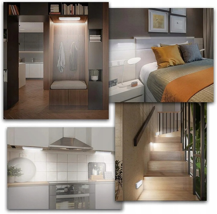 LISTWA LED PODSZAFKOWA KUCHENNA Z CZUJNIKIEM RUCHU ZMIERZCHU LAMPKA 30cm