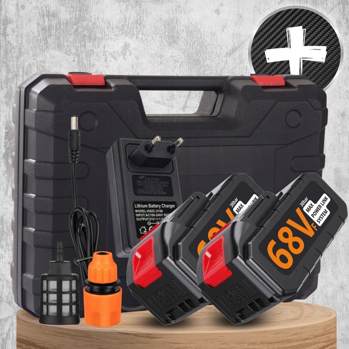 AKUMULATOROWA MYJKA CIŚNIENIOWA DO OGRODU, OKIEN I KOSTKI, ZESTAW