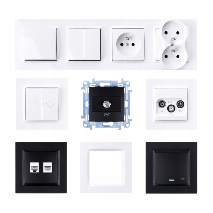 Simon 10 Gniazdo internetowe komputerowe pojedyncze RJ45 kat.5e, biały