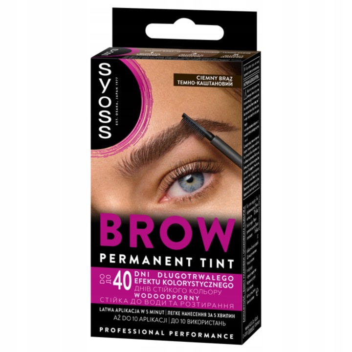 Syoss Brow Tint Farbka do Brwi Odcień Dark Brown 10 ml