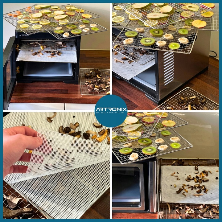 SUSZARKA SPOŻYWCZA DO GRZYBÓW OWOCÓW WARZYW ZIÓŁ TIMER LCD STALOWA 9