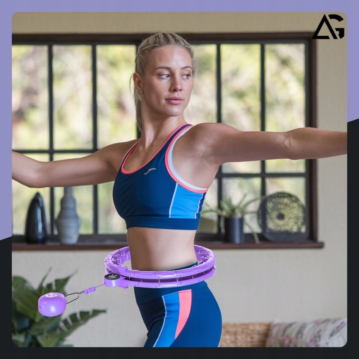 HULA HOP Z OBCIĄŻNIKIEM ODCHUDZAJĄCE Z LICZNIKIEM SMART HULAHOP