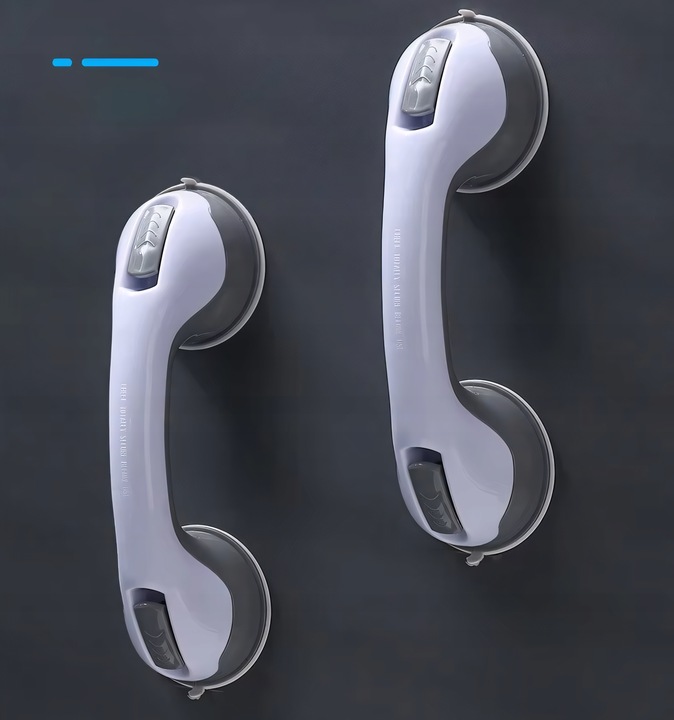 2X UCHWYT ŁAZIENKOWY DLA OSÓB STARSZYCH NA PRZYSSAWKI POD PRYSZNIC DO WC