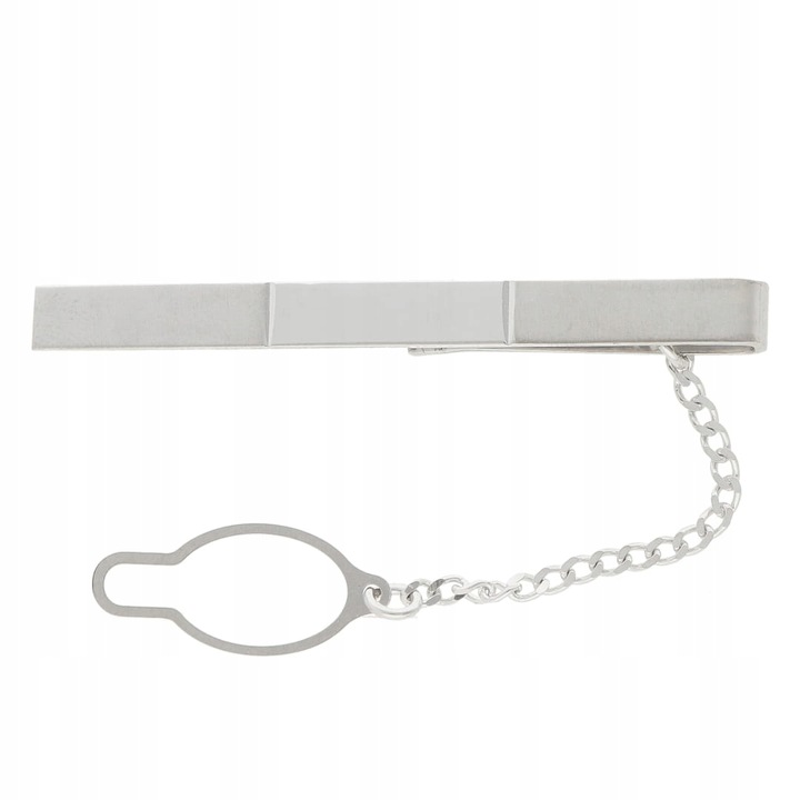 Spinka do krawata satynowana srebro rodowane