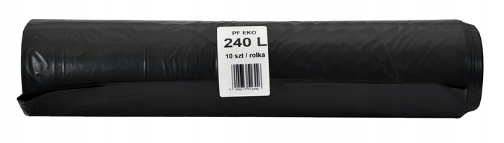 WORKI NA ŚMIECI 240L 100szt Uniwersalne Grube Mocne Czarne Pam Folie