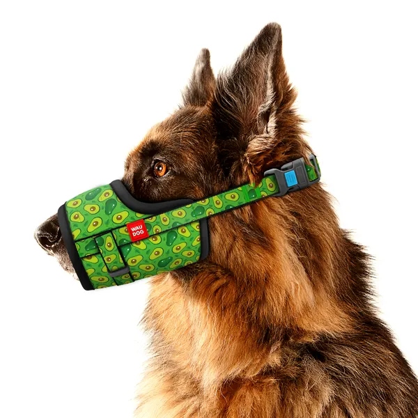 Kaganiec dla psa WAUDOG Nylon, wzór WOW, rozmiar M, 19-26 cm