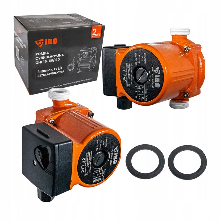 POMPA OBIEGOWA CYRKULACYJNA 3 BIEGOWA 15-60/130 SOLIDNA MOCNA WYDAJNA IBO