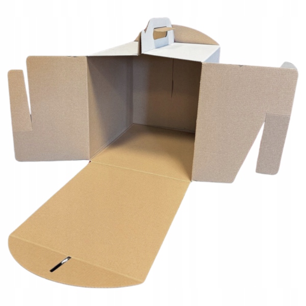 PUDEŁKO KARTON OPAKOWANIE NA TORT Z RĄCZKĄ 30x30x28 cm (5 sztuk) +