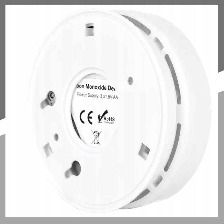 CZUJNIK CZADU TLENKU WĘGLA CO BEZPRZEWODOWY LCD DETEKTOR GŁOŚNY