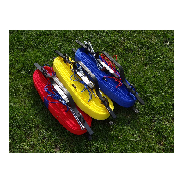 Linie boiska badminton REGULOWANE czerwone