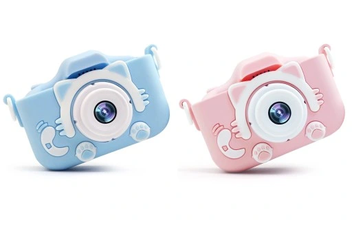 APARAT CYFROWY DLA DZIECI Dziecka Fotograficzny RÓŻOWY KOTEK + KARTA 4GB