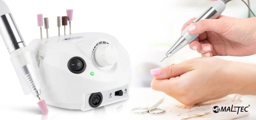 FREZARKA DO PAZNOKCI MANICURE PEDICURE PROFESJONALNA 65W ZESTAW FREZÓW