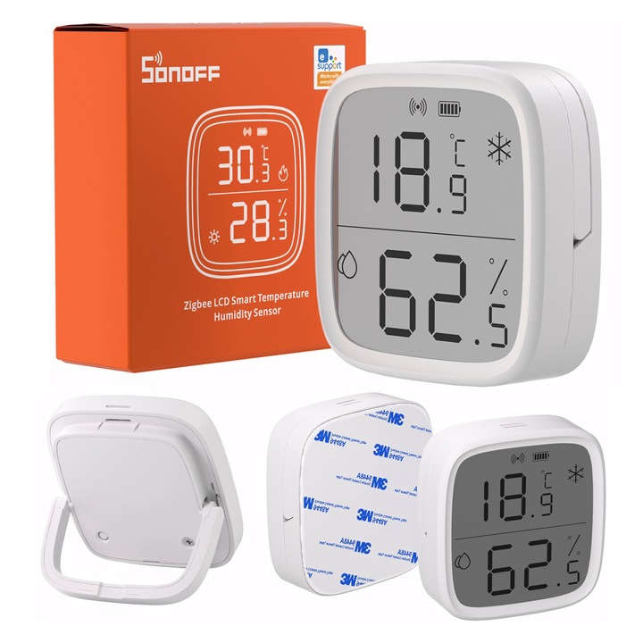 SONOFF SNZB-02D Inteligentny Czujnik Temperatury Wilgotności LCD