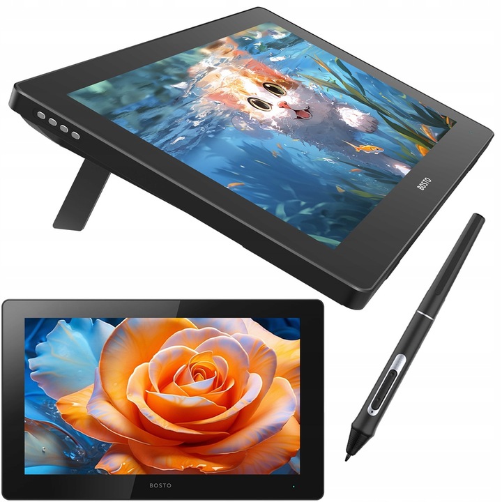BOSTO BT-16HD 2024 Profesjonalny Tablet graficzny z piórem 16384 st 15,6"