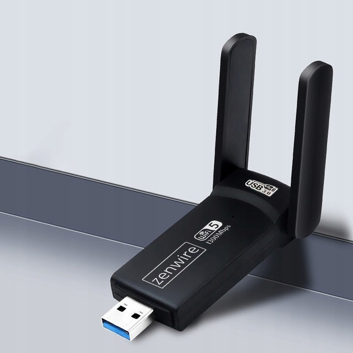 Adapter WiFi USB 3.0 Karta Sieciowa 1300MBps 5Ghz do Komputera Antena Wi-Fi