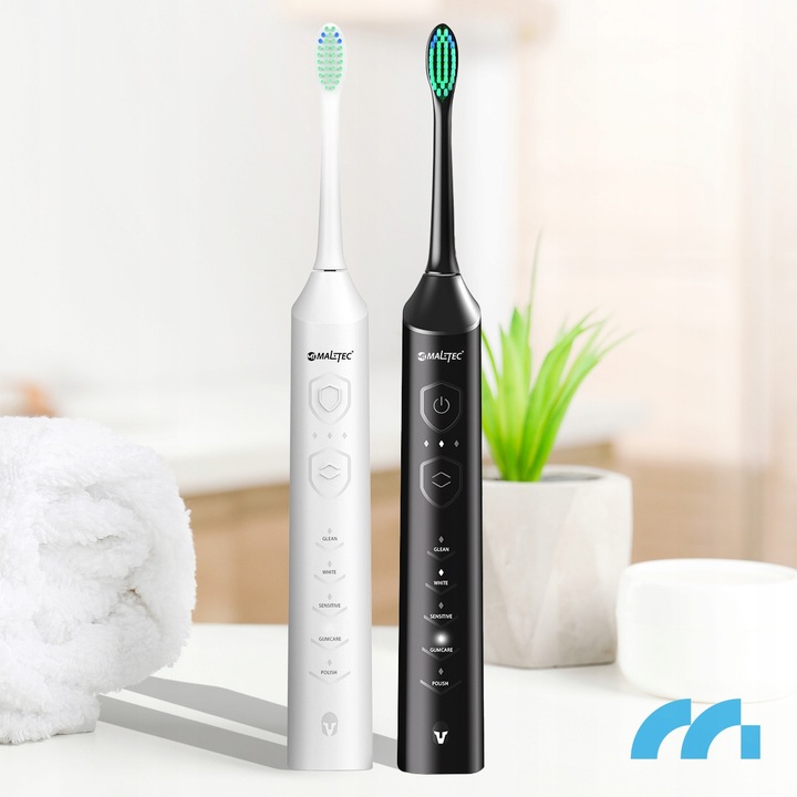 2x SZCZOTECZKA SONICZNA ELEKTRYCZNA DO ZĘBÓW ZESTAW 6 KOŃCÓWEK