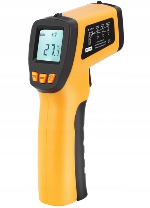 TERMOMETR PIROMETR LASEROWY BEZDOTYKOWY DO 500°C
