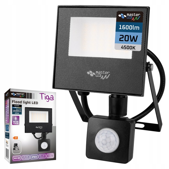 HALOGEN LED z czujnikiem ruchu naświetlacz lampa 20W 4500K ZEWNĘTRZNY