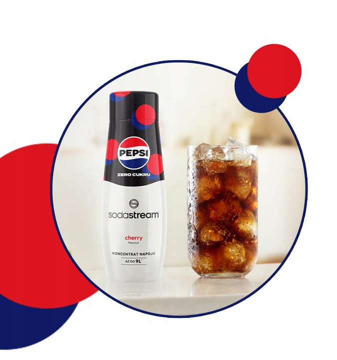 Syrop koncentrat do gazowania wody SodaStream Pepsi Cherry Zero Cukru