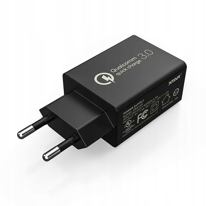Ładowarka USB XTAR QC 3.0 AC/5V/9V/12V 3A black