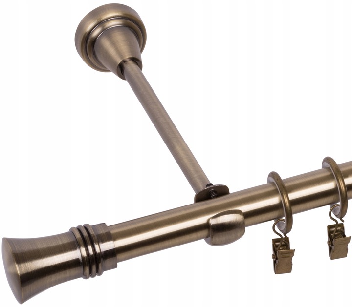 KARNISZ POJEDYNCZY 200 CM 19 MM CICHE KÓŁKA 3 KOLORY WYBÓR ZAKOŃCZEŃ