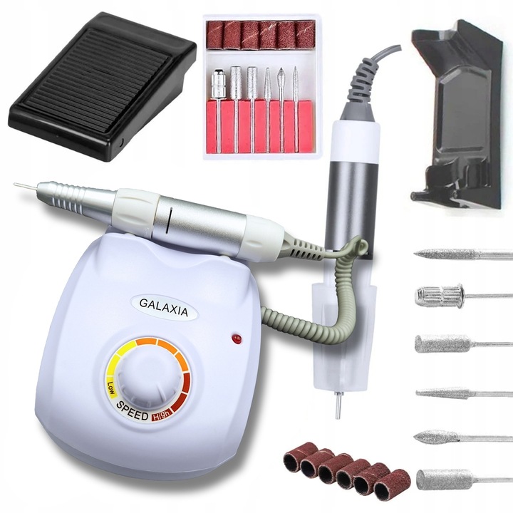 FREZARKA DO PAZNOKCI 65W Do Manicure i Pedicure PROFESJONALNA MOCNA + FREZY