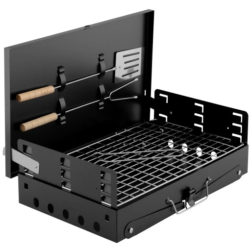 Grill Węglowy Turystyczny XXL Przenośny Składany Walizka + Akcesoria