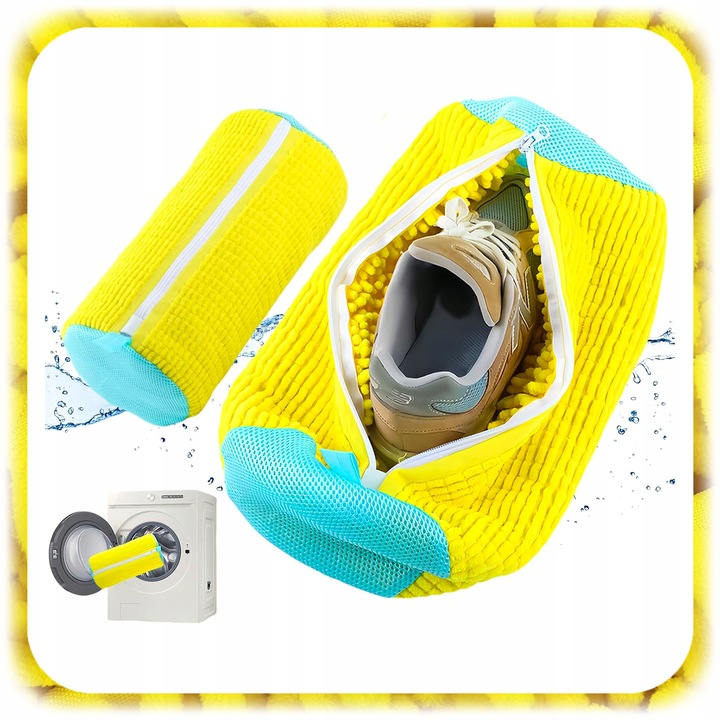 2SZT WOREK TORBA SIATKA DO PRANIA BUTÓW OBUWIA Z MIKROFIBRĄ OCHRONA