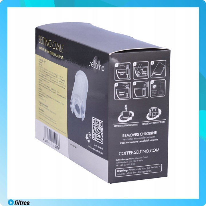 3x Filtry do ekspresu Delonghi Seltino Ovale wkłady wydajne Seltino