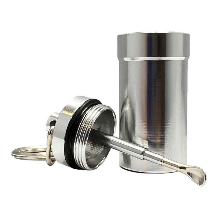 Snow Bottle Metalowy pojemnik z łyżeczką do tabaki Dozownik tabaki
