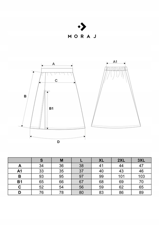 DŁUGA SPÓDNICA DAMSKA MAXI WZÓR KWIATY Z ROZCIĘCIEM ELEGANCKA MORAJ XXL