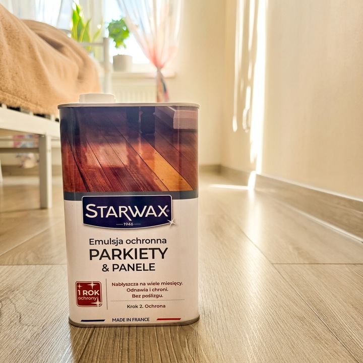 EMULSJA OCHRONNA PŁYN DO PODŁÓG PARKIETY & PANELE 1 L STARWAX