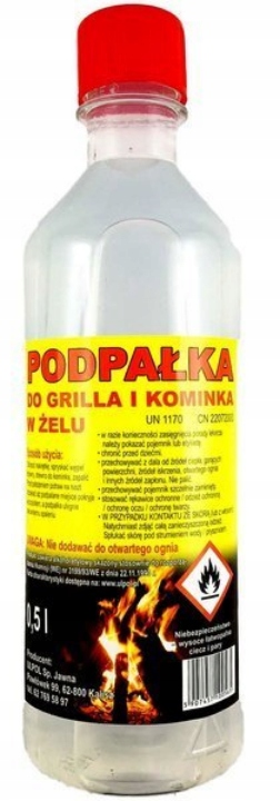 Podpałka do grilla i kominka w żelu 0,5l