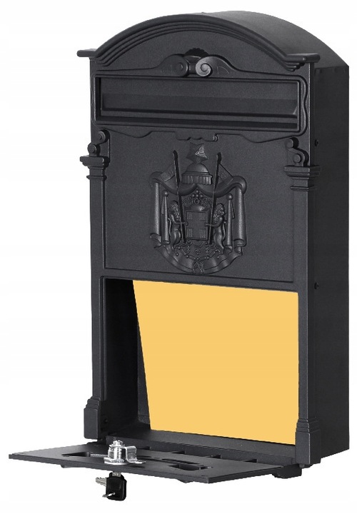 SKRZYNKA POCZTOWA NA LISTY POCZTĘ RUSTYKALNA RETRO VINTAGE CZARNA